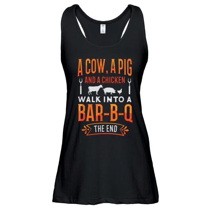 Barbecue BBQ Joke GIft For Grill Master Chef Ladies Essential Flowy Tank