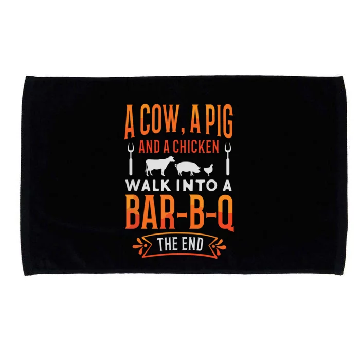 Barbecue BBQ Joke GIft For Grill Master Chef Microfiber Hand Towel