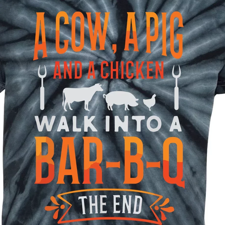 Barbecue BBQ Joke GIft For Grill Master Chef Kids Tie-Dye T-Shirt