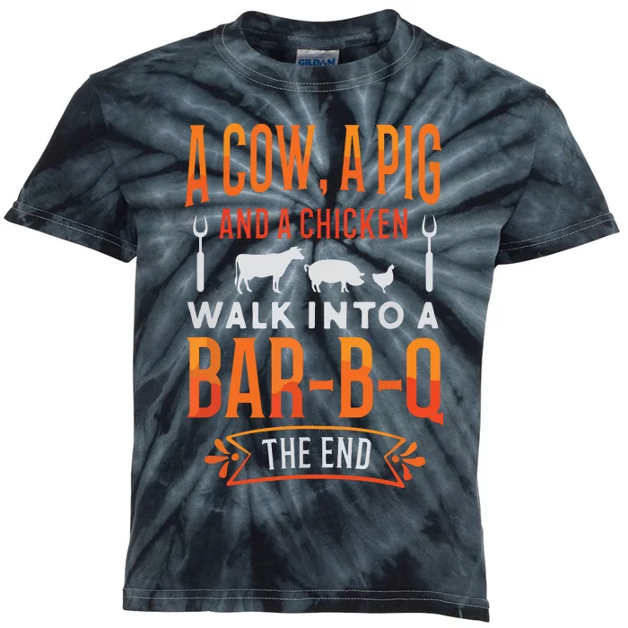 Barbecue BBQ Joke GIft For Grill Master Chef Kids Tie-Dye T-Shirt