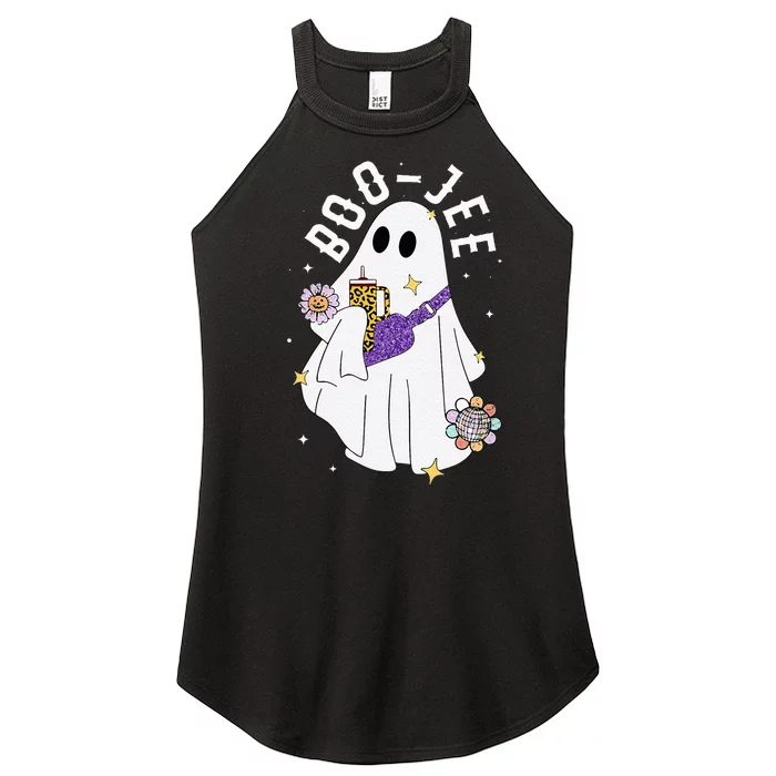 Boujee Boo Jee Spooky Season Cute Ghost Halloween Costume Women’s Perfect Tri Rocker Tank