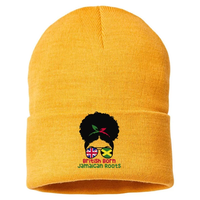 British Born Jamaican Roots Afro Half Britain half Jamaica Sustainable Knit Beanie