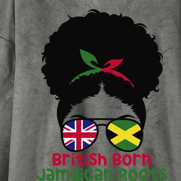 British Born Jamaican Roots Afro Half Britain half Jamaica Hooded Wearable Blanket