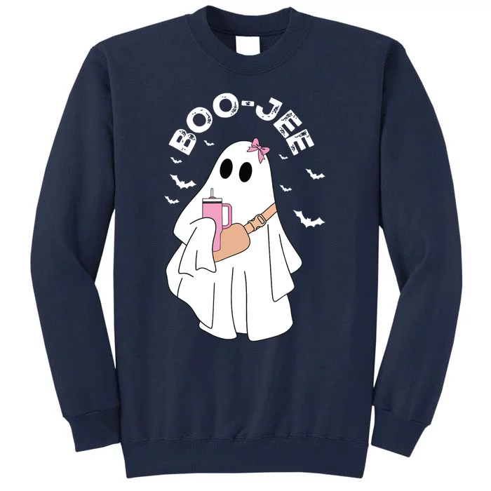 Boujee Boo Jee Ghost Halloween Girl Kids Boy Spooky Season Tall Sweatshirt