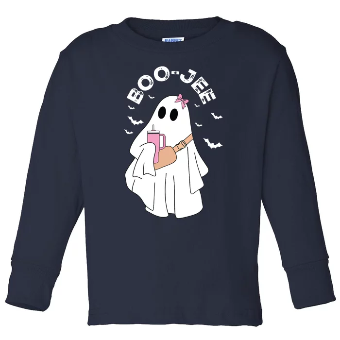 Boujee Boo Jee Ghost Halloween Girl Kids Boy Spooky Season Toddler Long Sleeve Shirt