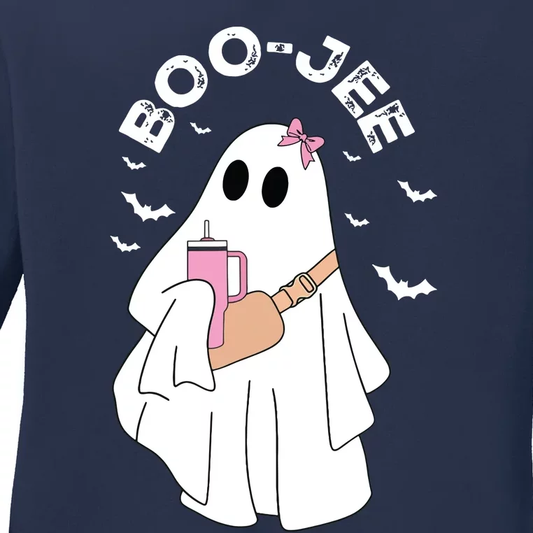 Boujee Boo Jee Ghost Halloween Girl Kids Boy Spooky Season Ladies Long Sleeve Shirt