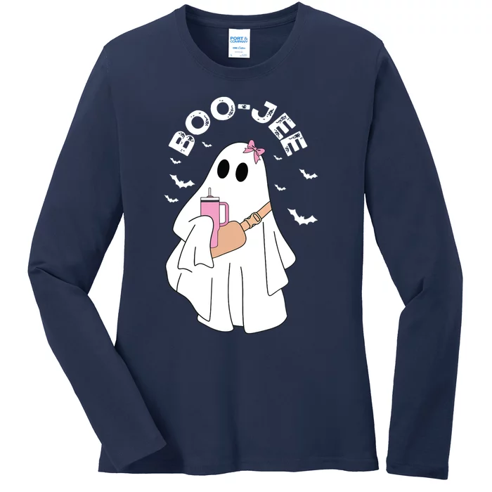 Boujee Boo Jee Ghost Halloween Girl Kids Boy Spooky Season Ladies Long Sleeve Shirt