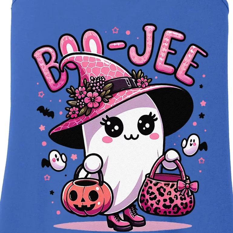 Boujee Boo Jee Spooky Ghost Pin.K Halloween Women Ladies Essential Tank