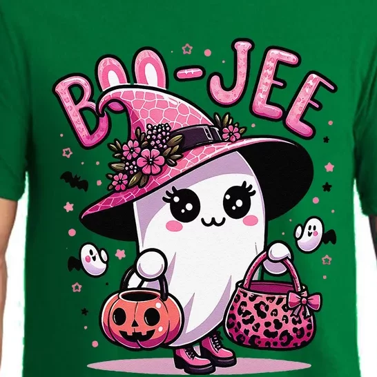 Boujee Boo Jee Spooky Ghost Pin.K Halloween Women Pajama Set