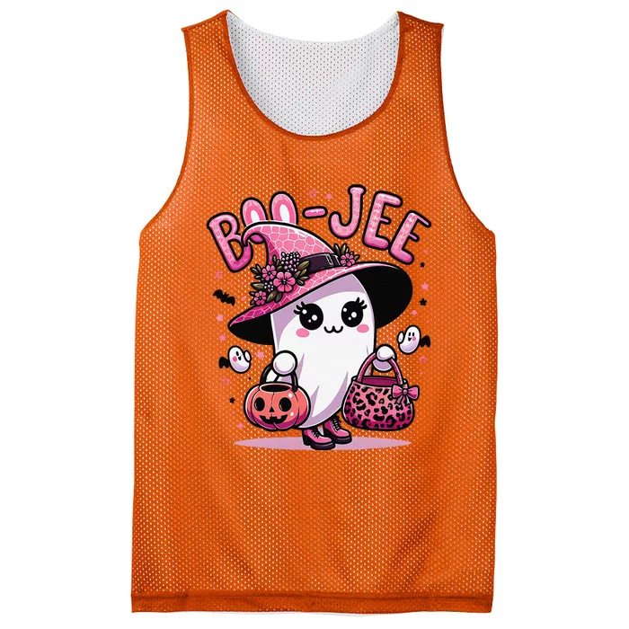 Boujee Boo Jee Spooky Ghost Pin.K Halloween Women Mesh Reversible Basketball Jersey Tank