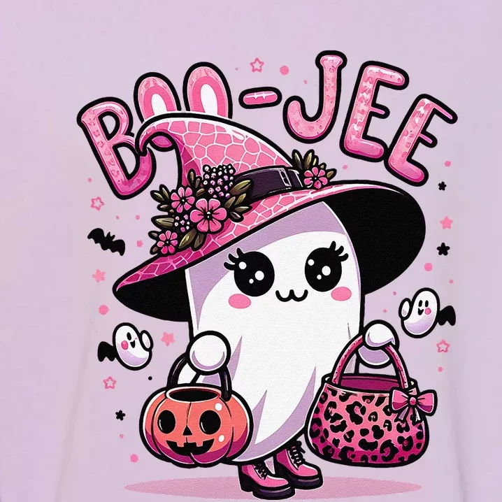 Boujee Boo Jee Spooky Ghost Pin.K Halloween Women Garment-Dyed Sweatshirt