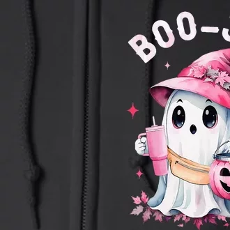 Boujee Boo Jee Spooky Ghost Halloween Pumpkin Costumes Full Zip Hoodie