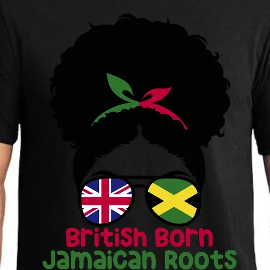 British Born Jamaican Roots Afro Half Britain Half Jamaica Pajama Set