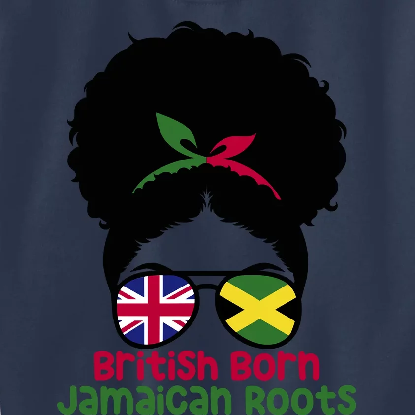 British Born Jamaican Roots Afro Half Britain Half Jamaica Kids Sweatshirt