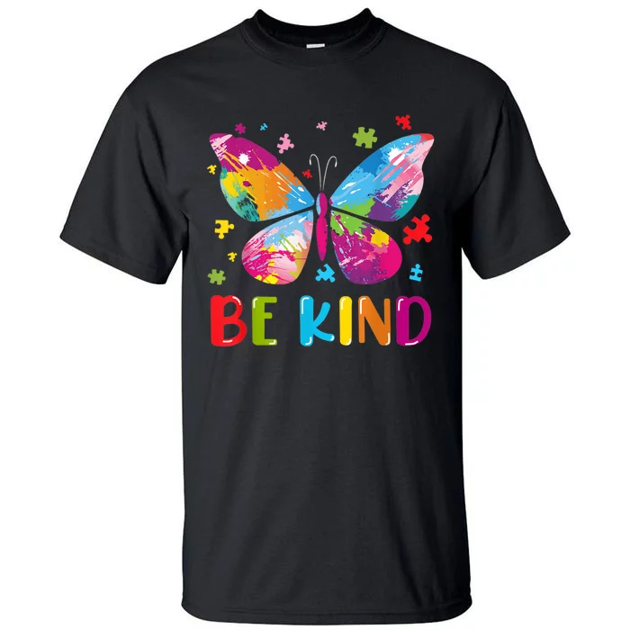 Butterfly Be Kind Autism Awareness Tall T-Shirt