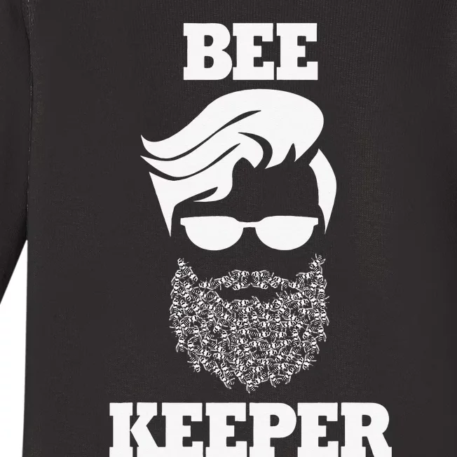 Beekeeper bee keeper funny bees beard Baby Long Sleeve Bodysuit