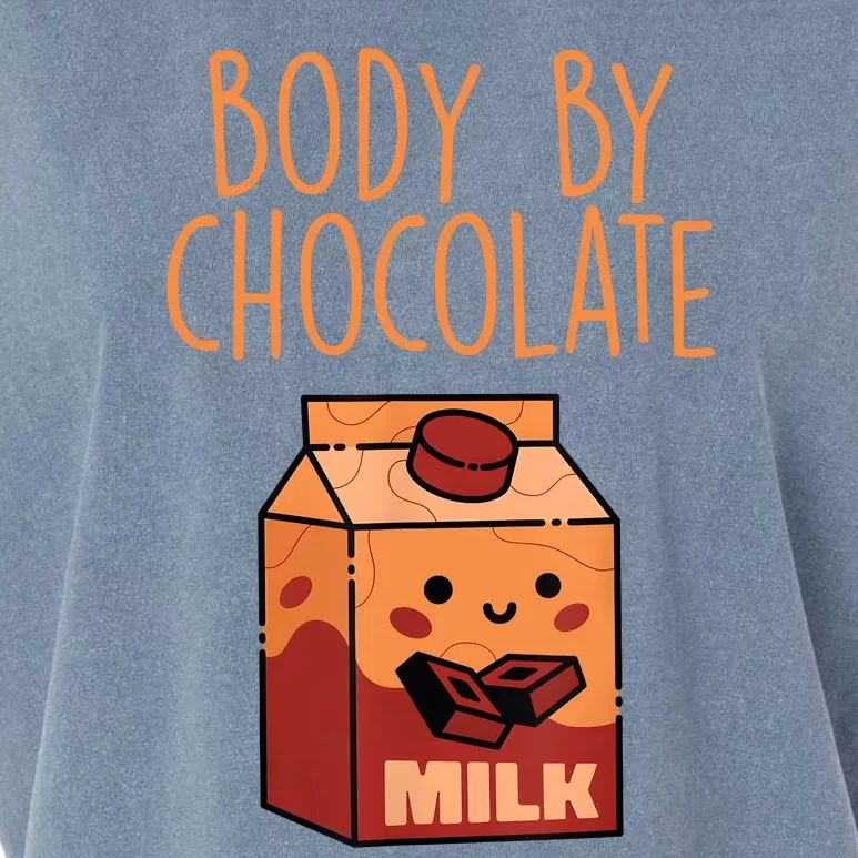 Body By Kawaii Chocolate Milk Drink Workout Chocolate Milk Garment-Dyed Women's Muscle Tee