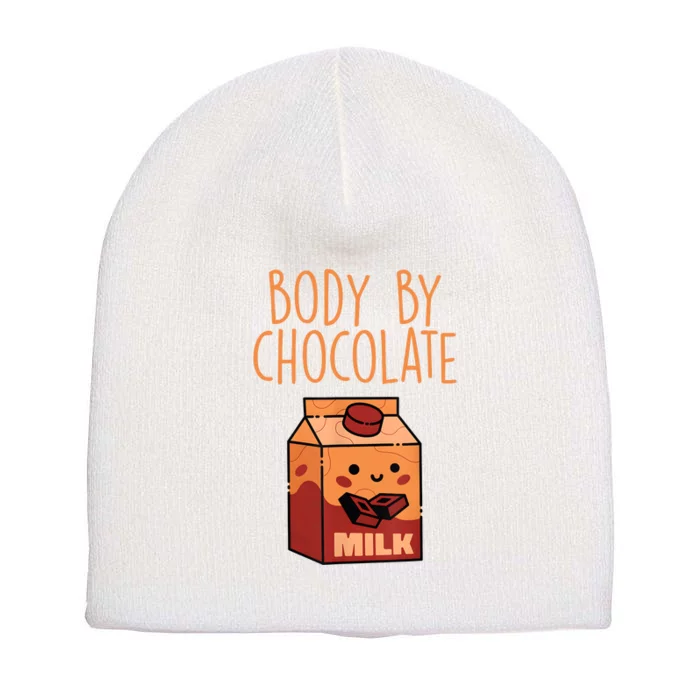 Body By Kawaii Chocolate Milk Drink Workout Chocolate Milk Short Acrylic Beanie