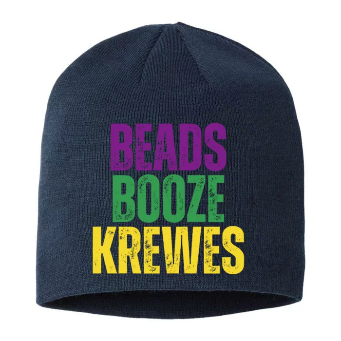 Beads Booze Krewes Mardi Gras Vintage 8 1/2in Sustainable Knit Beanie