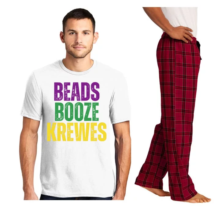 Beads Booze Krewes Mardi Gras Vintage Pajama Set