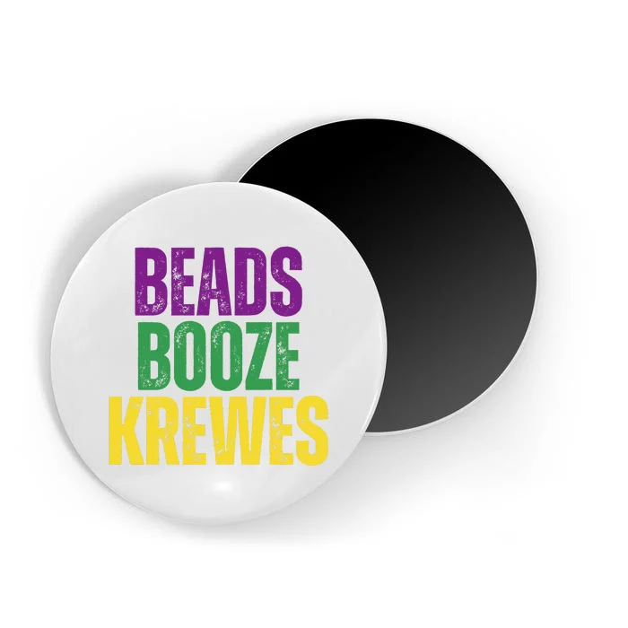 Beads Booze Krewes Mardi Gras Vintage Magnet