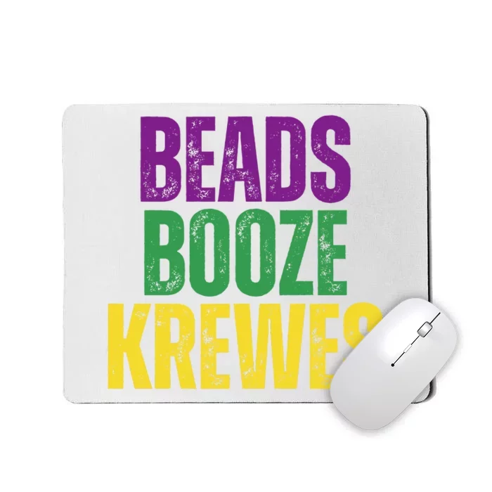 Beads Booze Krewes Mardi Gras Vintage Mousepad