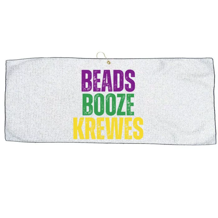 Beads Booze Krewes Mardi Gras Vintage Large Microfiber Waffle Golf Towel