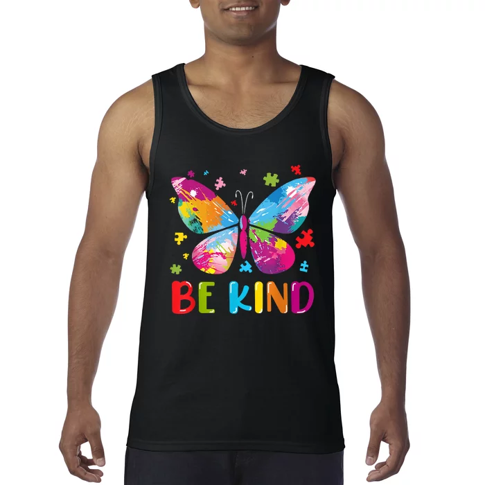 Butterfly Be Kind Autism Awareness Tank Top