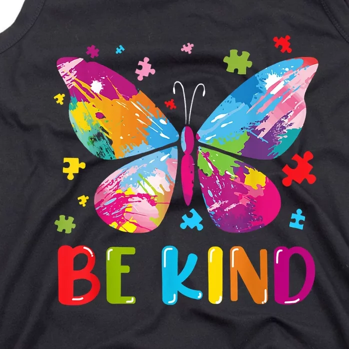 Butterfly Be Kind Autism Awareness Tank Top