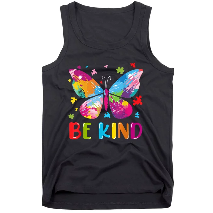 Butterfly Be Kind Autism Awareness Tank Top