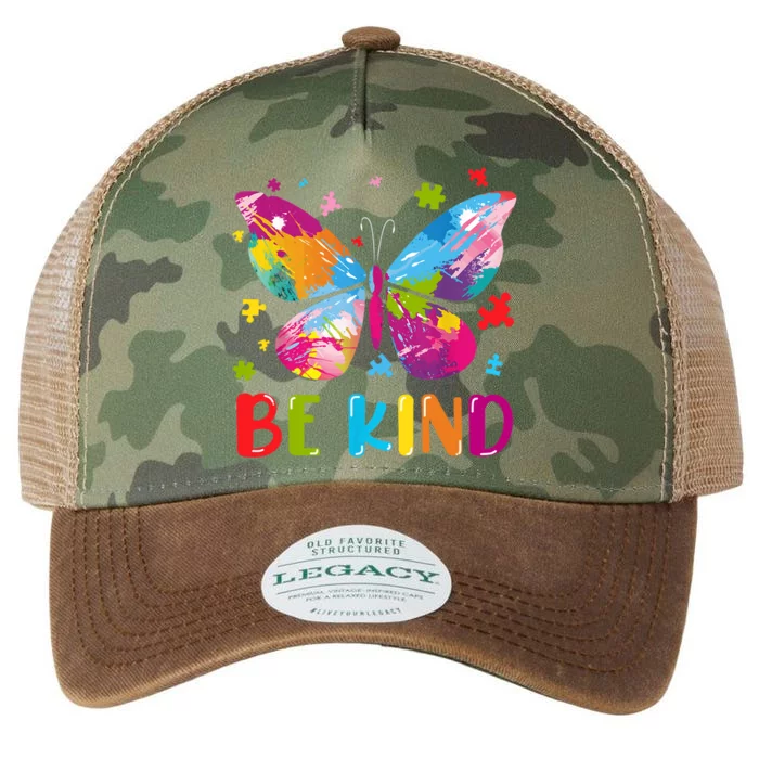 Butterfly Be Kind Autism Awareness Legacy Tie Dye Trucker Hat