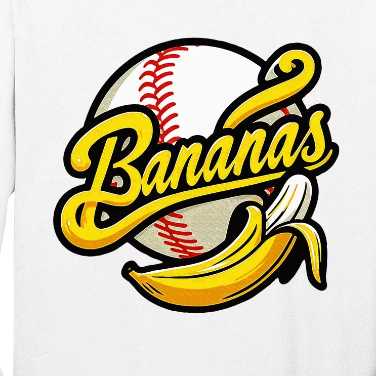 Banana Baseball Lover Cool Game Long Sleeve Shirt