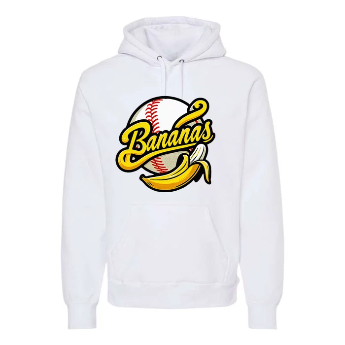 Banana Baseball Lover Cool Game Premium Hoodie