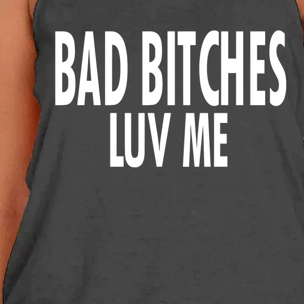 Bad Bitches Luv Me Women's Knotted Racerback Tank