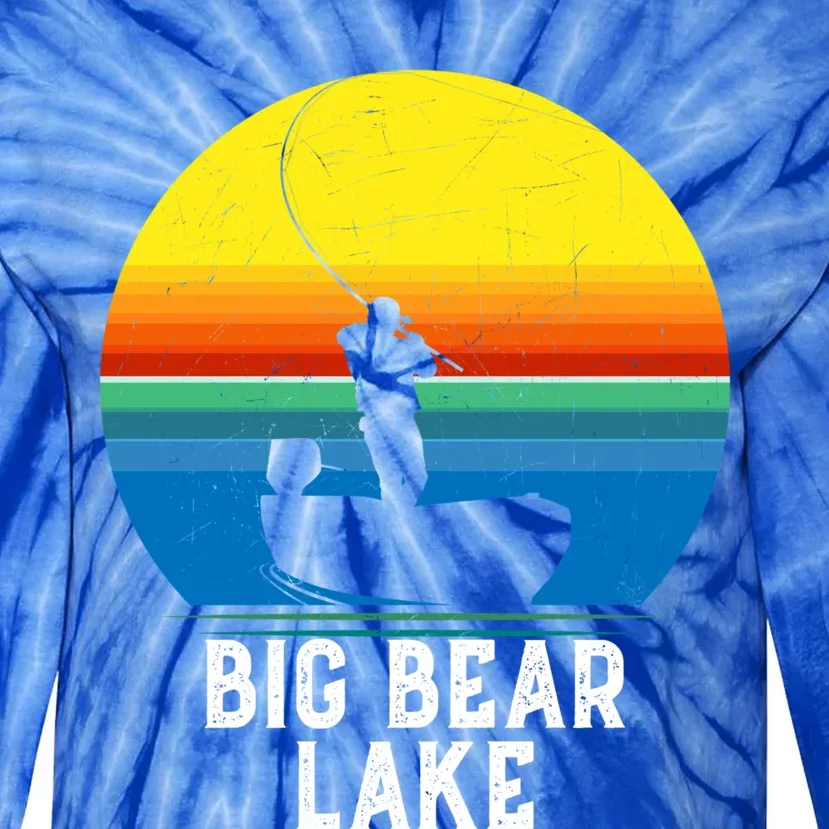 Big Bear Lake Cool Gift For Fishing Trips Travel Family Gift Tie-Dye Long Sleeve Shirt