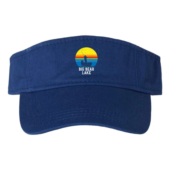 Big Bear Lake Cool Gift For Fishing Trips Travel Family Gift Valucap Bio-Washed Visor