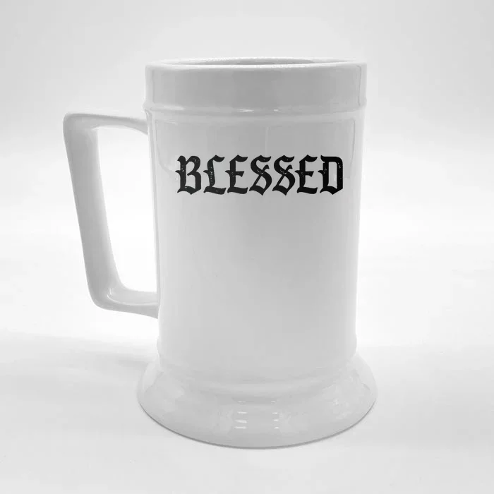 Blessed Front & Back Beer Stein