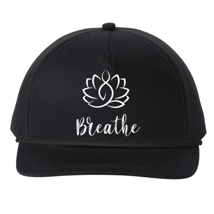 Breathe Buddha Lotus Flower Meditation Yoga Snapback Five-Panel Rope Hat