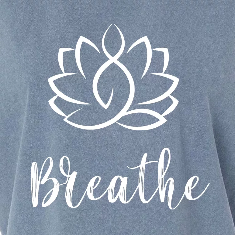 Breathe Buddha Lotus Flower Meditation Yoga Garment-Dyed Women's Muscle Tee