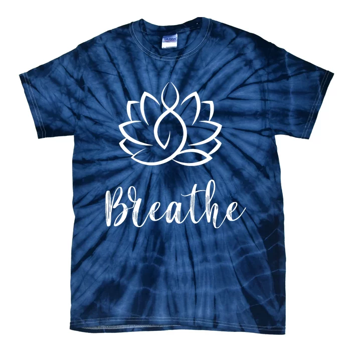 Breathe Buddha Lotus Flower Meditation Yoga Tie-Dye T-Shirt