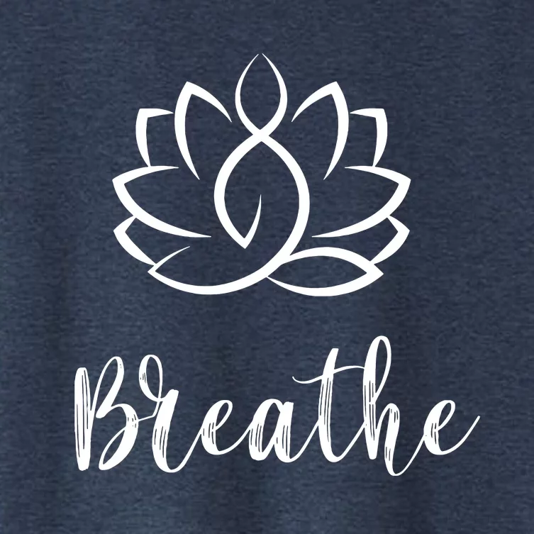 Breathe Buddha Lotus Flower Meditation Yoga Women's Crop Top Tee