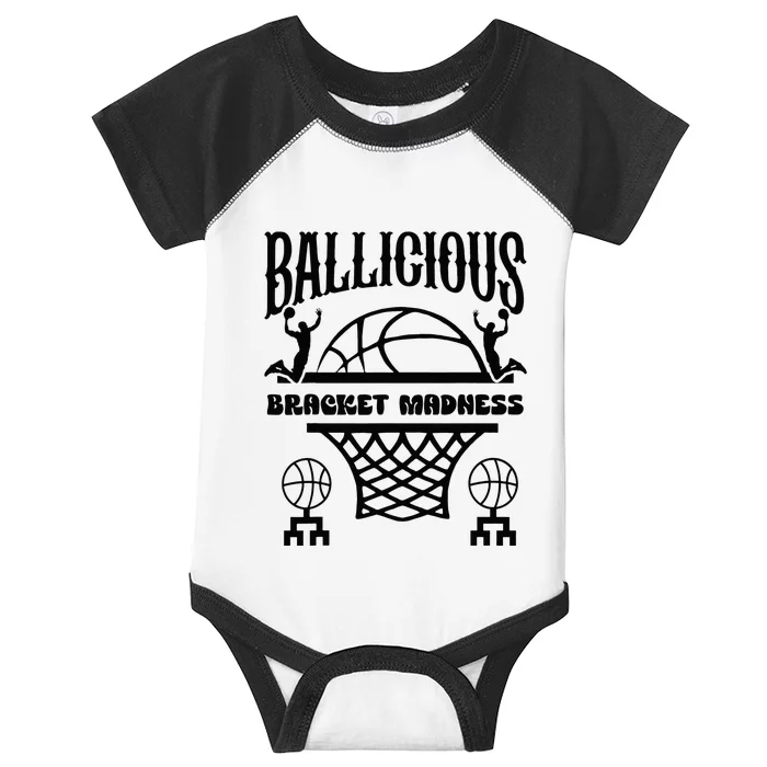 Ballicious Basketball Lovers Hardwood Madness Celebration Infant Baby Jersey Bodysuit