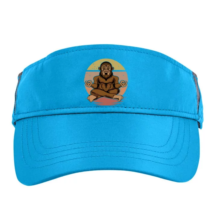 Buddha Bigfoot Lotus Big Foot Sasquatch Yeti Chill Namaste Funny Gift Adult Drive Performance Visor