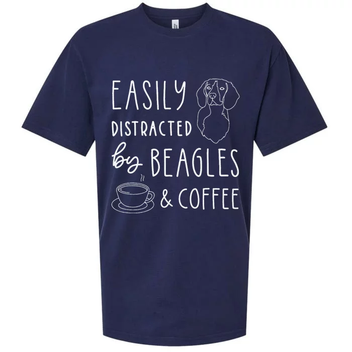 Beagle Beagle Lover Beagles & Coffee Sueded Cloud Jersey T-Shirt