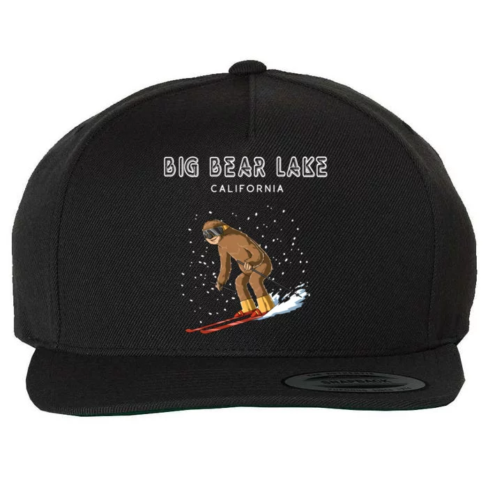 Big Bear Lake California Sloth Ski Meaningful Gift Wool Snapback Cap