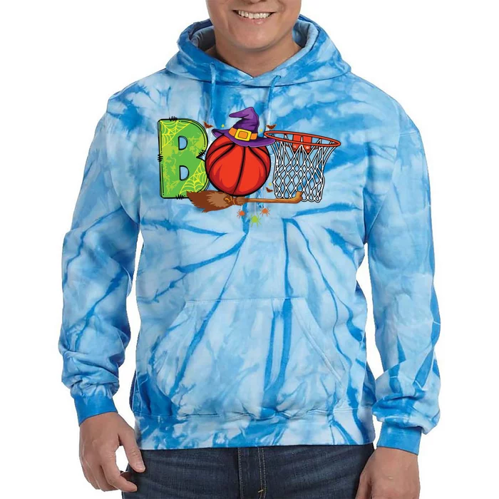 Boo Basketball Lovers Scary Funny Halloween Costume Boy Tie Dye Hoodie