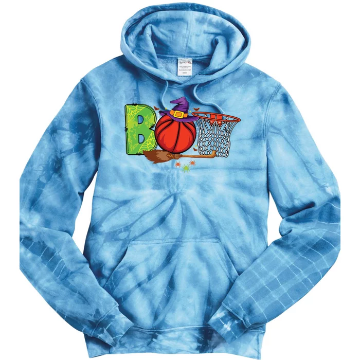 Boo Basketball Lovers Scary Funny Halloween Costume Boy Tie Dye Hoodie