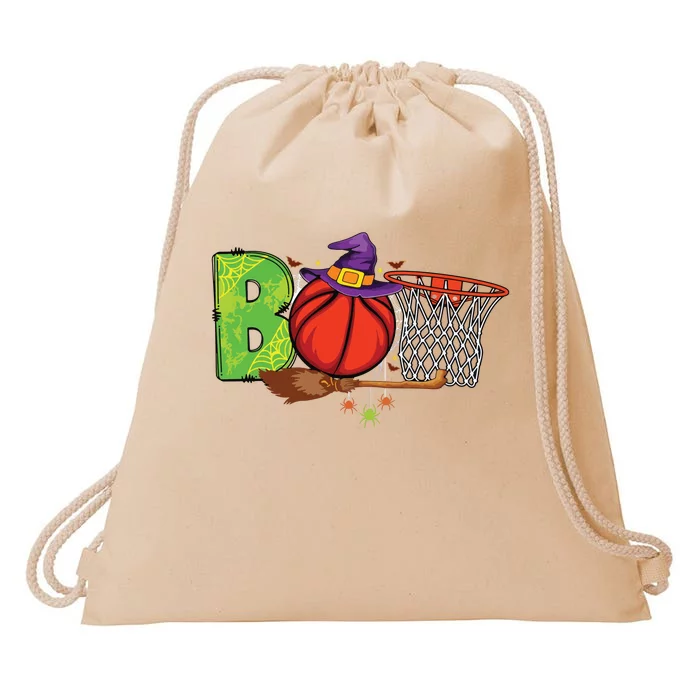 Boo Basketball Lovers Scary Funny Halloween Costume Boy Drawstring Bag