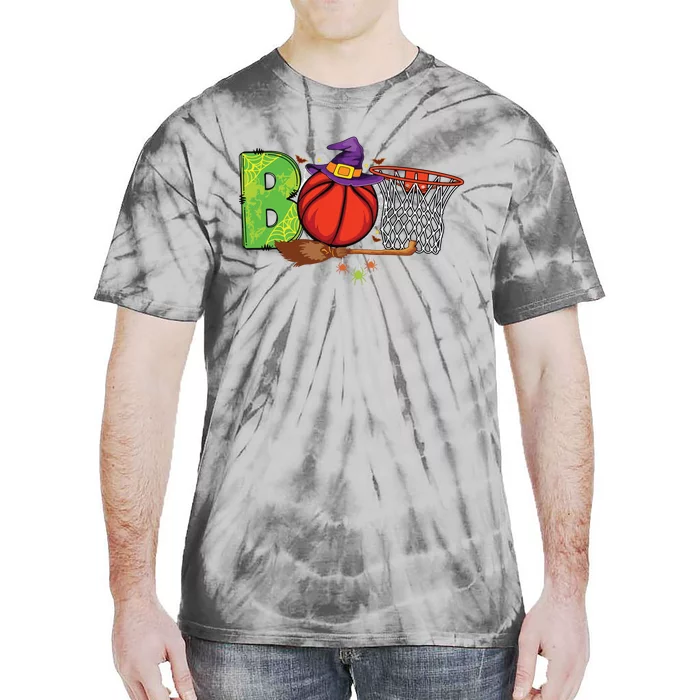 Boo Basketball Lovers Scary Funny Halloween Costume Boy Tie-Dye T-Shirt