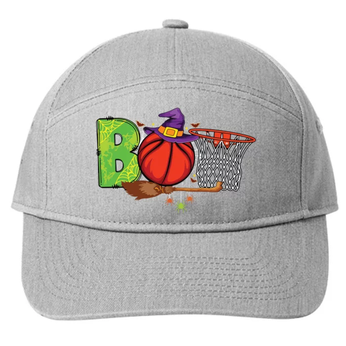 Boo Basketball Lovers Scary Funny Halloween Costume Boy 7-Panel Snapback Hat